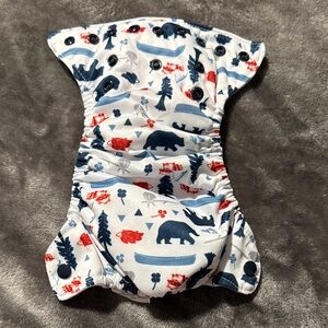 Thirsties AIO NEWBORN Natural Cloth Diaper- mountain (1 of 4)